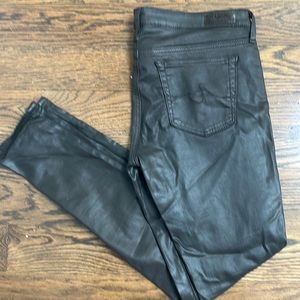 Frame coated super skinny ankle jeans